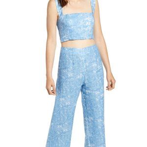 Reformation Mara Crop Top & Wide Leg Pants SHIBORI